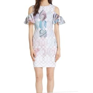 Ted Baker Sea of Clouds Cold Shoulder Dress